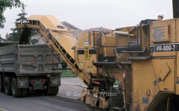 Asphalt Debris Ejected from