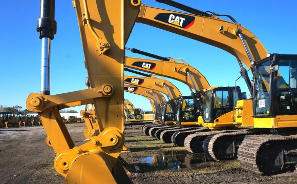 Caterpillar excavators on