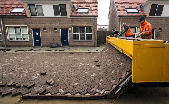 Dutch-made road paving machine