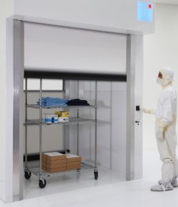 Space-saving, light textile door is neat and fast!